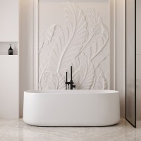 Ванна из искусственного камня ABBER Stein AS9607 белая матовая