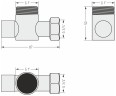 Вентиль угловой под шестигранник (G 1" НР х G 3/4" НГ)