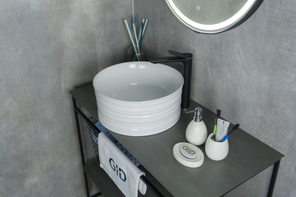 Раковина Gid W969 51174 накладная белая 41x41x18