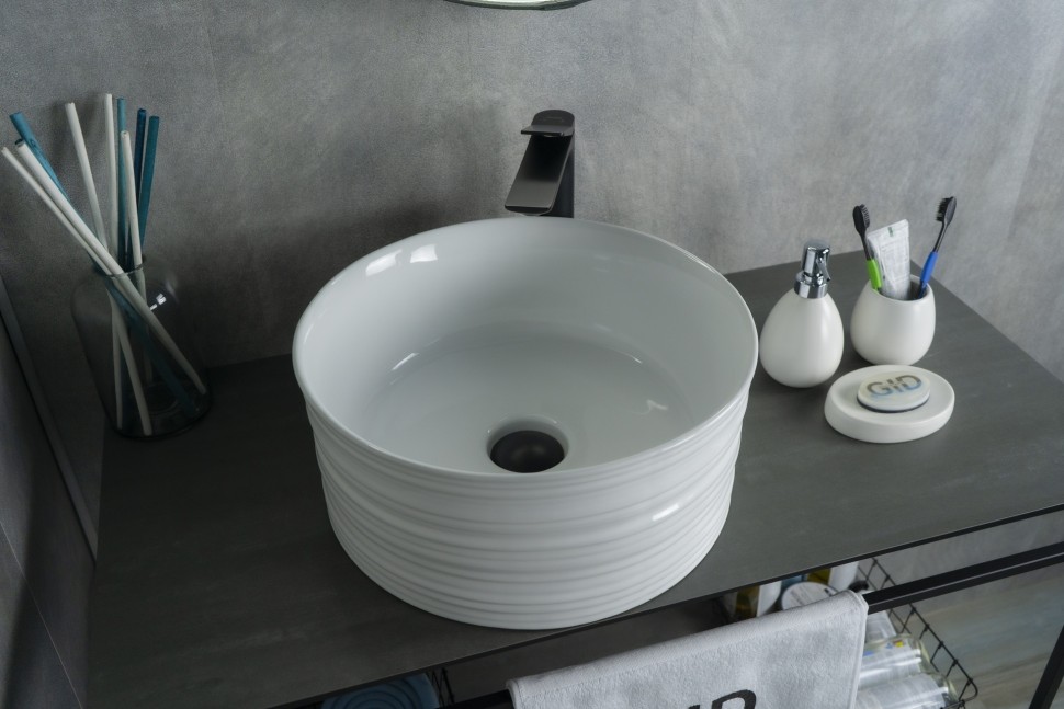 Раковина Gid W969 51174 накладная белая 41x41x18