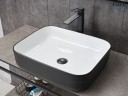 Раковина Gid Nc366 52205 накладная белая / черная 50x39x13