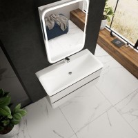 AQM900410WH &quot;S4&quot; тумба под умывальник подвесная 100 см., цвет белый глянец.