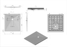 Поддон для душа из искусственного камня VST-4SR9010G, 1000*900*25, серый