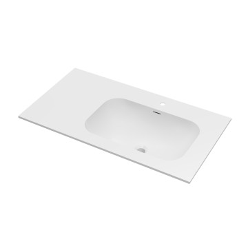 Раковина Элис (Elise) VCB-4EL100MW-R, Corian правая, цвет белый матовый