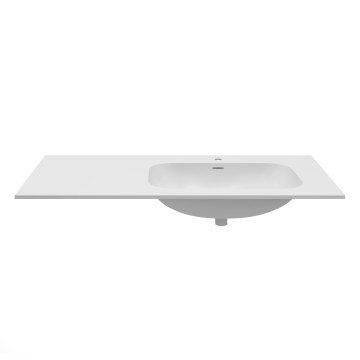Раковина Элис (Elise) VCB-4EL100MW-R, Corian правая, цвет белый матовый