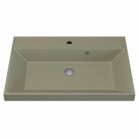 Раковина для ванной 70 см, Uperwood Classic Quartz, кварцевая, бежевая матовая, десерт