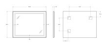 Зеркало BelBagno SPC-KRAFT-1000-800-SENS-NERO