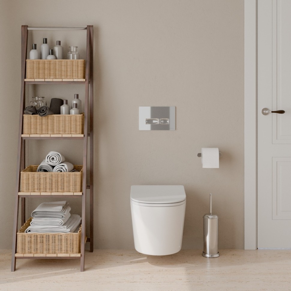 Комплект 3в1 IBERICA BLANCA инсталляция SILENCIO, унитаз BURGOS ALTO белый, кнопка смыва ESTI-R хром глянцевый (IB001.BRA.234.213)