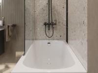 Душевая шторка на ванну CEZARES ECO-O-V-21-120/140-C-Cr