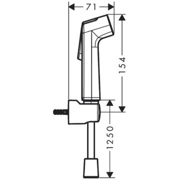 Гигиенический душ Hansgrohe Bidette, настенный, 1 jеt, цвет: хром 29234000