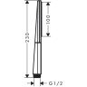 Ручной душ-палочка Hansgrohe Rainfinity, лейка 10 см., резьба G &frас12;, цвет: хром 26866000