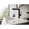 Смеситель для раковины Hansgrohe Finoris 230 с вытяжным душем 2jet, со сливным клапаном Push-Open (76063670) Черный хром матовый