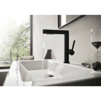 Смеситель для раковины Hansgrohe Finoris 230 с вытяжным душем 2jet, со сливным клапаном Push-Open (76063670) Черный хром матовый