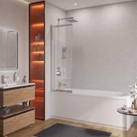 Душевая шторка на ванну CEZARES SLIDER-VF-11-100/150-C-Cr