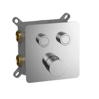 Смеситель с термостатом встраиваемый на 2 потребителя комплект с монтажной частью AQM8811CR