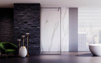 Душевая перегородка Veconi Korato KR-81GR, 900x2000, брашированный графит, стекло прозрачное KR81GR-90-01-C8