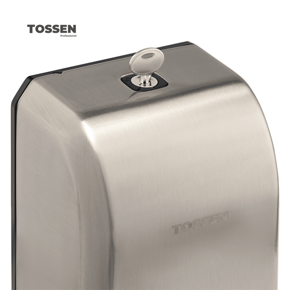 TOSSEN AL-7206 M - сенсорный дозатор для мыла/дезинфицирующих средств (капля) (коллекция «Матовая сталь»)