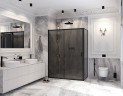 Душевое ограждение Ambassador Forsa 17022218ABB-90ABB (120х90х200) прямоугольник,черный,стекло тонированное,раздвижная,2 места