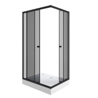 Душевой уголок Niagara Eco NG-012-14QT (120х80х195) низкий поддон(13см),черный,стекло тонированное,2 места