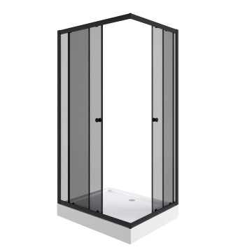 Душевой уголок Niagara Eco NG-012-14QT (120х80х195) низкий поддон(13см),черный,стекло тонированное,2 места