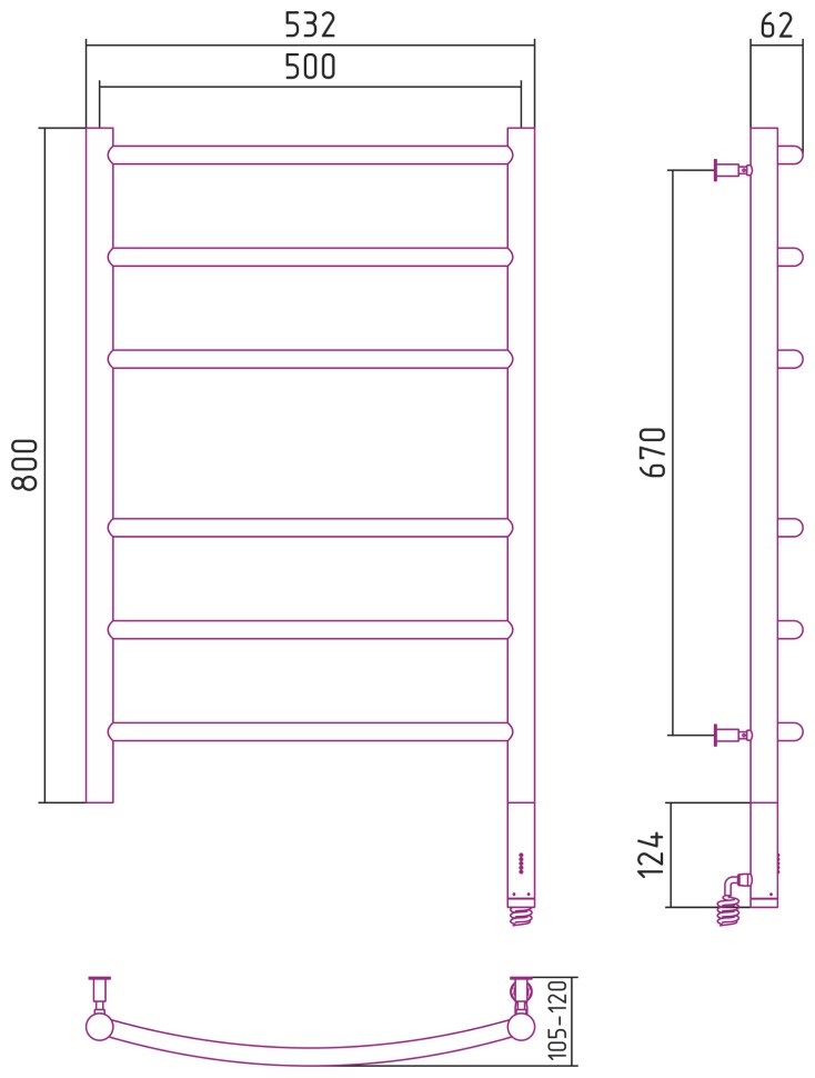 Галант МЭМ правый (Матовый чёрный)