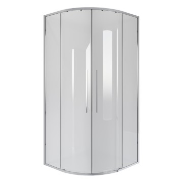 Душевое ограждение Niagara Nova NG-6625-34 (80х80х195) четверть круга,хром,двери раздвижные,стекло прозрачное,1 место