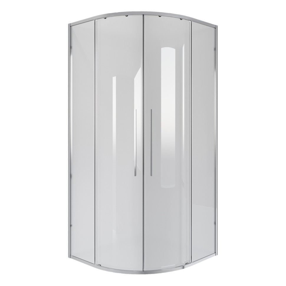 Душевое ограждение Niagara Nova NG-6625-34 (80х80х195) четверть круга,хром,двери раздвижные,стекло прозрачное,1 место