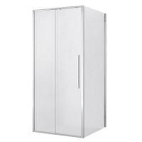 Душевое ограждение Niagara Nova NG-65-10CH-CH80-34 (100х80х195) прямоугольник,хром,дверь раздвижная,стекло шиншилла,2 места