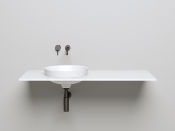 Раковина полувстраиваемая MAREA 03 415х415х165 S-Stone Матовое