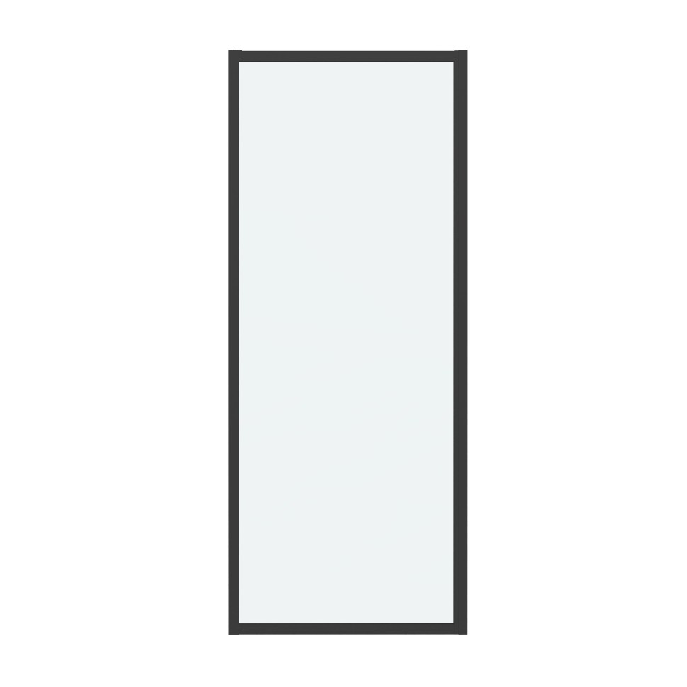 Боковая стенка Grossman Cosmo 200.K33.02.90.21.00 (90х195) черный матовый,стекло прозрачное, 1 место
