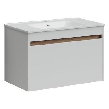 Тумба подвесная SANCOS Smart 890х450х500, c двумя ящиками оснащенными доводчиками, белый глянец , арт. SM90W