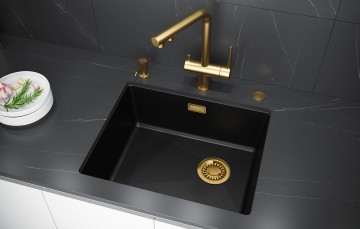 Смеситель для кухни SERPENTINE, брашированное золото, Se213222-BG, Paulmark
