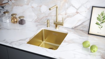 Дозатор для жидкого мыла KRAFT, D003-LG, светлое золото, Paulmark