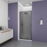 Душевая дверь Veconi Ottimo P30 GR, 800x1900, графит брашинг, стекло тонированное матовое