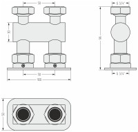 Модуль прямой EU50 (2 х НГ G 3/4&quot; / 2 х НГ G 3/4&quot;)