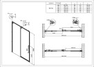 Душевая дверь Ультима (Ultima) VDS-7UL120CLG, 1200, брашированное золото, стекло прозрачное