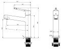 Смеситель для раковины Феерие (Feerie) VBF-5FE1GM, вороненая сталь