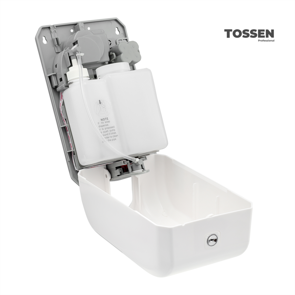 TOSSEN AL-7206 PW - сенсорный диспенсер для мыла/дезинфицирующих средств (коллекция «Классический белый»)