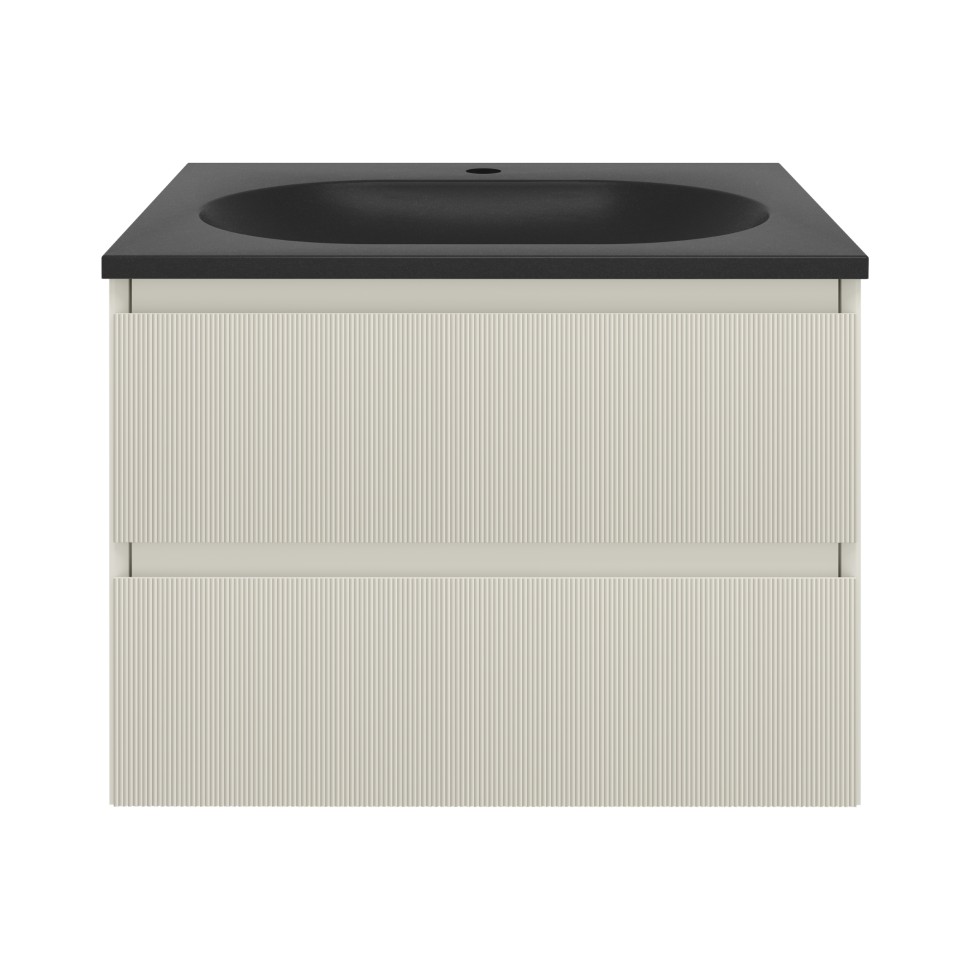 База под раковину Welle 600 подвесная, 2 выкатных ящика soft-close, M.Beige