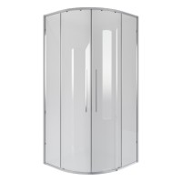 Душевое ограждение Niagara Nova NG-6626-34 (90х90х195) четверть круга,хром,двери раздвижные,стекло прозрачное,1 место