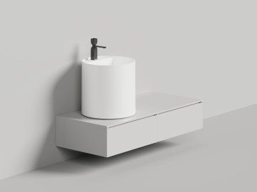 Раковина накладная ARMONIA ROUND TOP 03 без отверстия под смеситель 450х450х450 S-Stone Матовое