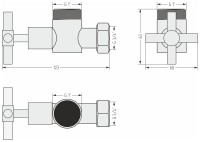 Вентиль угловой крест (G 1&quot; НР х G 3/4&quot; НГ)