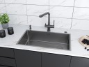 Дозатор для жидкого мыла DECUS, D004-GM-M, матовая вороненая сталь, Paulmark