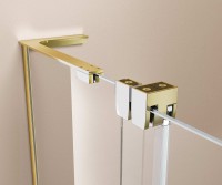 Душевая перегородка Волк-Ин (Walk-In) VSW-4WSL120CLG-L, левая, 1200*2000, брашир. золото, стекло прозрачное