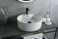 Раковина Gid N9008b 51104 накладная белая 46x46x16