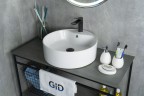 Раковина Gid N9008b 51104 накладная белая 46x46x16