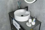 Раковина Gid N9008b 51104 накладная белая 46x46x16