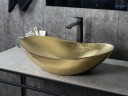 Раковина Gid Gd9811 53340 накладная золотая 61x37x15