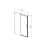 Душевая дверь Como-N VDS-4CN120CGB, 1200, черный, стекло тонированное
