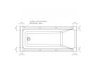 Акриловая ванна с каркасом Uperwood Infinity 175x75 см, белая